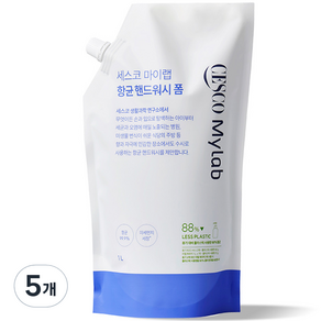 세스코마이랩 핸드워시 폼 무향, 1L, 5개