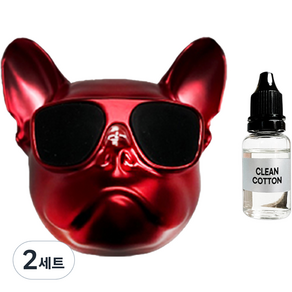 엠퓨처 차량용 불독 방향제 매트레드 + 오일 15ml + 클립 3cm + 오일솜 세트