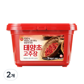 진미 태양초 고추장, 3kg, 2개