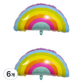 니나마켓 귀여운 파티 풍선, 레인보우, 6개