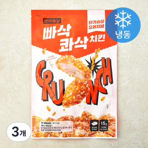 한끼통살 빠삭콰삭치킨 닭가슴살 오리지널 (냉동), 380g, 3개