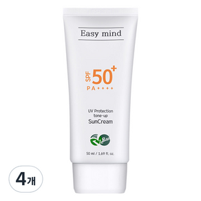 이지마인드 자작나무 무기자차 톤업 비건 선크림 SPF50+ PA++++, 4개, 50ml