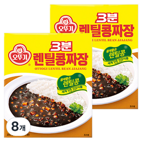 오뚜기3분 렌틸짜장, 200g, 8개