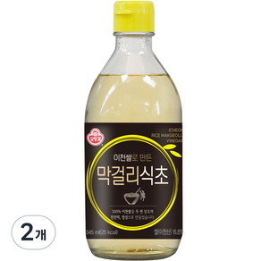 오뚜기 이천쌀로 만든 막걸리 식초, 345ml, 2개