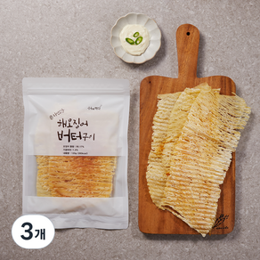 더먹다 자연오감 해오징어 버터구이, 120g, 3개