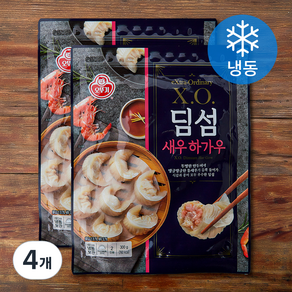 오뚜기 X O 딤섬 새우 하가우 만두 (냉동), 300g, 4개