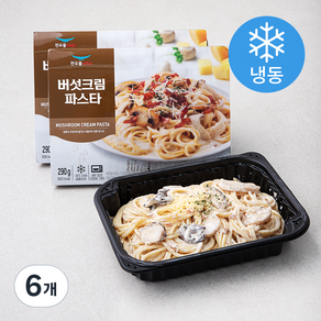 한우물 버섯크림 파스타 (냉동), 290g, 6개