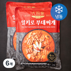 대식가 부대찌개 (냉동), 1kg, 6개