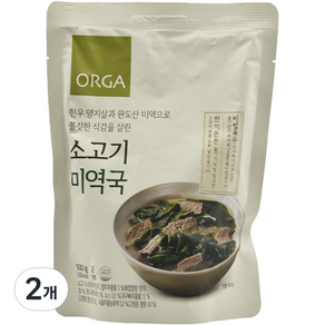 올가홀푸드 소고기 미역국, 2개, 500g