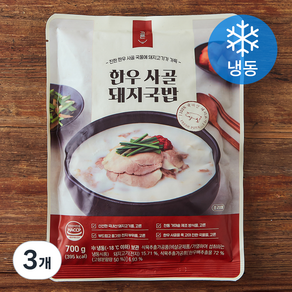 고른 한우사골 돼지국밥 (냉동), 700g, 3개