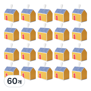 하우스 선물 박스 13 x 7 x 10.5 cm, 파란지붕, 60개
