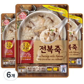 오뚜기 오즈키친 전복죽, 450g, 6개