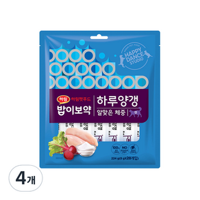 하림펫푸드 밥이보약 하루양갱 알맞은 체중 고양이 간식, 닭고기, 224g, 4개