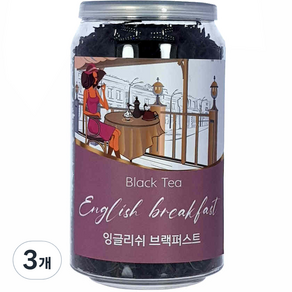 티스페이스 프리미엄 잉글리쉬 브랙퍼스트 홍차 잎차, 1개입, 3개, 80g