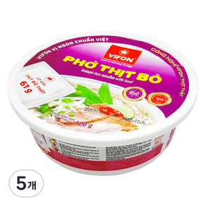 비폰 포보 베트남 쌀국수 컵라면 120g, 5개