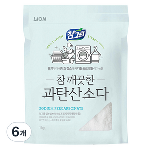 참그린 참 깨끗한 과탄산소다 주방세제 파우치, 1kg, 6개