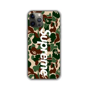 Supreme 시즌1 디자인 클리어 휴대폰 케이스