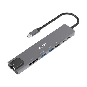 엑토 8in1 C타입 HDMI PD충전 랜포트 멀티허브 CRH-24