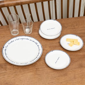한국도자기 레떼드파리 부페A 접시세트, 혼합색상, 1세트, 접시 27.5cm + 17cm 4p