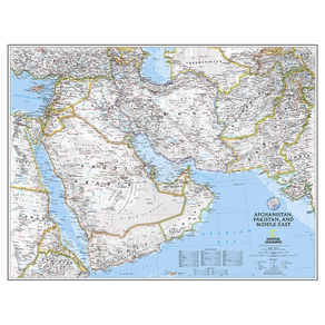 지도닷컴 중동지역 아프가니스탄 파키스탄 지도 영문판 코팅형 소 78 x 110 cm
