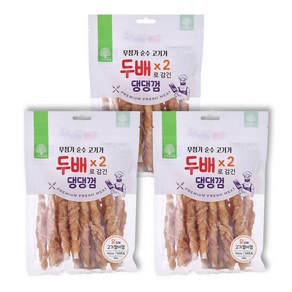 더내추럴 강아지 두배 댕댕 치킨껌 스틱 15g x 14p, 치킨맛, 210g, 3개