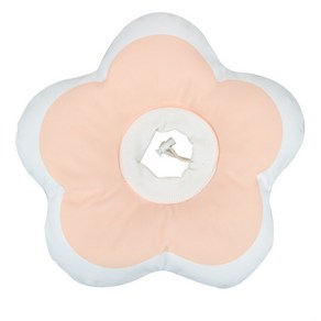 강아지 고양이 방수 꽃잎 넥카라 파스텔피치 M, 100g, 1개