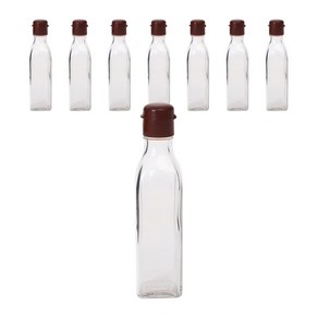 투명사각 오일병 대캡초코캡, 8개, 300ml