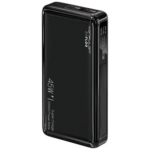 라플루 45W PPS 초고속충전 대용량 보조배터리 20000mAh, RPB-45W, 블랙