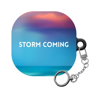 몬드몬드 포인트 에메랄드 갤럭시 버즈프로 / 버즈라이브 하드 케이스 + 키링, Stom coming, 1개