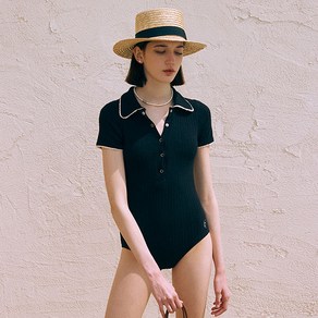 로라로라 COLLAR BUTTON SWIMSUIT