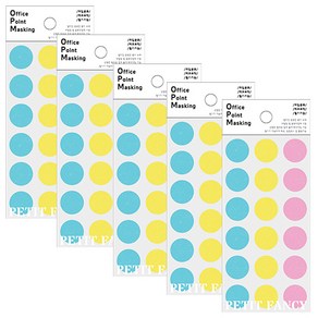 쁘띠팬시 오피스포인트 마스킹 스티커 6매, S301A, 5개