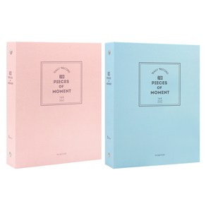 작은사진관 비팬시 폴라로이드 160포켓 앨범 2권 세트, 핑크,블루, 40매