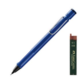 LAMY 사파리 샤프 114블루 + 샤프심 HB 랜덤발송 + 리플렛 + 케이스, 1세트, 0.5mm