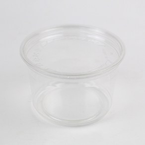 아이엔피 SK 투명 원형 델리케이스 바디 25p + 평면 뚜껑 25p 세트 11.7 x 9.5 x 7.4 cm 500ml, 1개