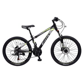 아텍스 컴포트 2400D 알루미늄 60cm 디스크 mtb 자전거 미조립, 블랙 + 네온, 160cm, 1개