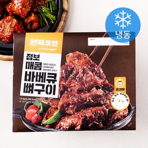 쿠캣 원팩 점보 매콤 바베큐 뼈구이 (냉동), 1.4kg, 1개