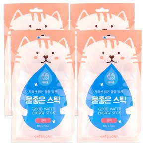 캣츠모리 고양이 물좋은 스틱 간식 10g x 5p, 연어, 4개