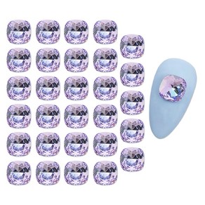 메이브라운 대용량 고퀄라운드스퀘어 네일파츠 8x8mm 30p, 퍼플, 1개