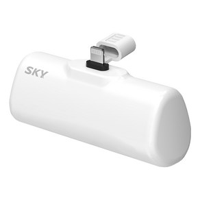 스카이 필 X12 미니 도킹형 아이폰용 일체형 보조배터리 5000mAh 애플8핀, MINI50-8PIN, 화이트