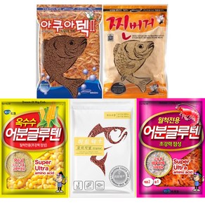 베스트오브베스트 아쿠아텍2 + 찐버거 + 히트텍오리지널 + 옥수수어분글루텐 + 어분글루텐 세트, 1.82kg, 1세트