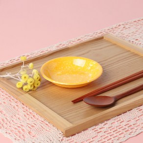 레트로 분식그릇 떡볶이 팝 삼총사 1호, YELLOW, 10개