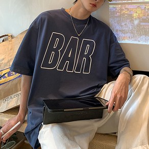 남성용 마켓A 데일리 BAR 반팔티셔츠