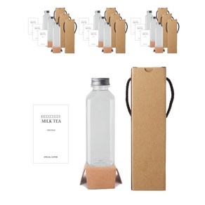 사각 더치페트 500 500ml + 알루실버캡 + 스티커 N1S 세트, 10세트