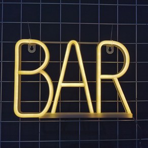 나비다 바 인테리어소품 BAR 네온사인, 옐로우