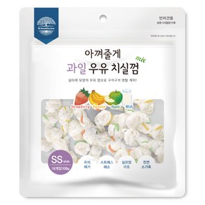 아껴줄게 과일 우유 치실 덴탈껌 SS 18p, 딸기+바나나+사과, 108g, 1개