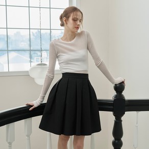 벰버 PLEATS FLARE MIDI SKIRT