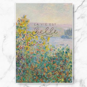 RYMD 모네 monet life is beautiful 수지 액자, 화이트