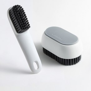 코히모 운동화 세척 솔 청소 브러쉬 2종 세트, 화이트, 1세트