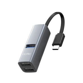 엑토 C타입 USB 3.2 5TB 지원 미니 3포트 허브 HUB-51, 그레이