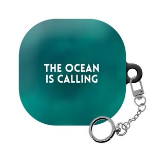 몬드몬드 포인트 소프트 갤럭시 버즈프로 버즈라이브 하드 케이스 + 키링, The ocean is calling, 1개